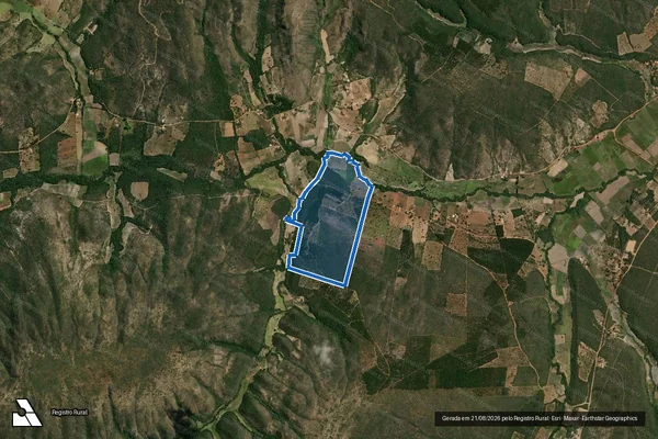 Imagem de satélite de FAZENDA LAGOA VERMELHA - Parte 1 em Rio Pardo de Minas - MG