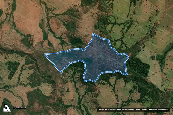 Imagem de satélite de FAZENDA CHAPADÃO DO NOVO MUNDO - GLEBA 01 em Prata - MG