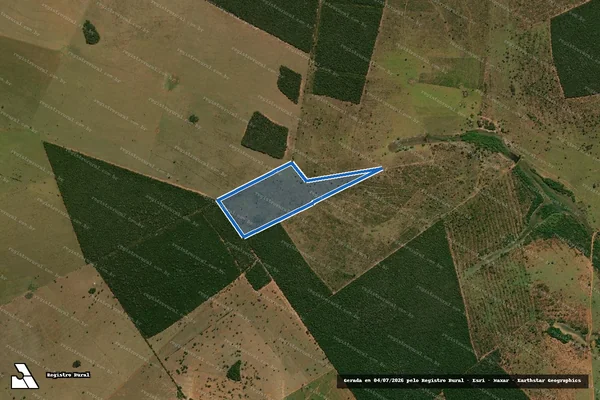 Imagem de satélite de Faz Urupa ? Area desmembrada parte II - - em Ribas do Rio Pardo - MS
