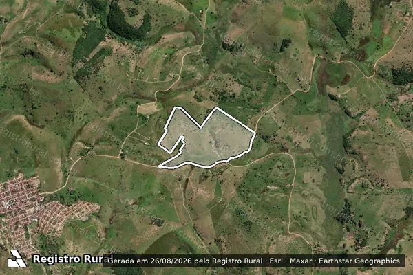 Imagem de satélite de FAZENDA BAIXA VERDE - Parcela 1 em Santa Helena de Minas - MG