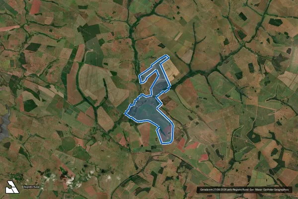 Imagem de satélite de FAZENDA PARAFUSO - Matrícula 319, 639, 725, 2.962, 3.028, 3.050, 3.852, 3.921, 6.230, 6.231, 6.232, 6.233 em São Francisco de Sales - MG