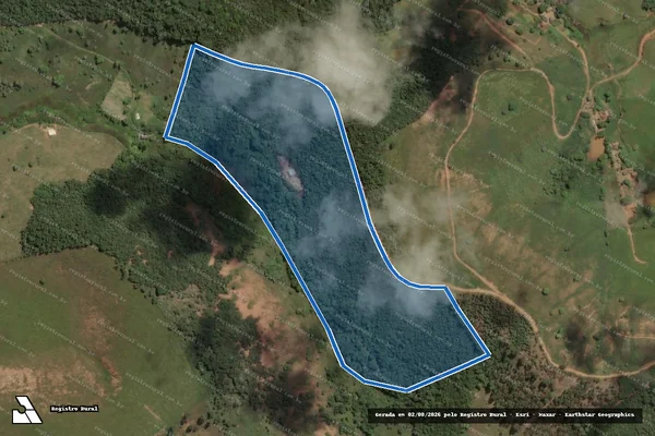 Imagem de satélite de FAZENDA DA VARGEM - FAZENDA DA VARGEM - GLEBA 3 em Ponte Nova - MG