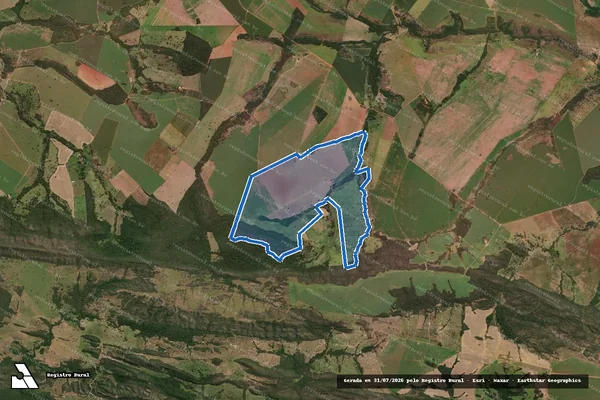 Imagem de satélite de FAZENDA OURO VERDE - Parte 1 em Piracanjuba - GO