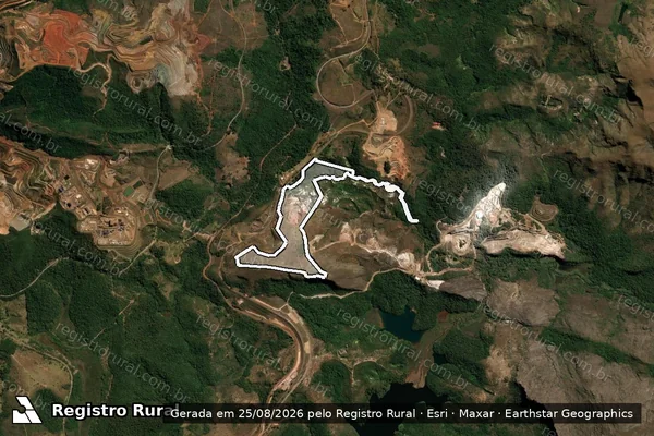 Imagem de satélite de Sítio Retirinho - Parte 1 em Ouro Preto - MG