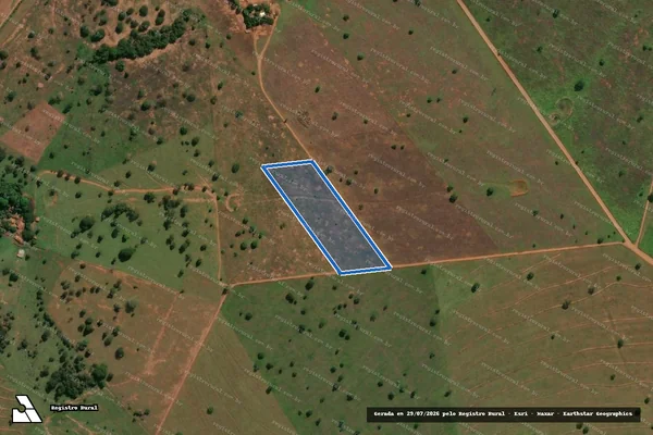 Imagem de satélite de SITIO SANTOS REIS CÓRREGO DO MUTUM - Parte 2 em Aparecida do Taboado - MS