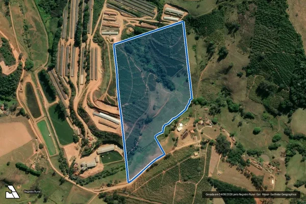 Imagem de satélite de SITIO SAN DIEGO - GLEBA 01 em Pedralva - MG