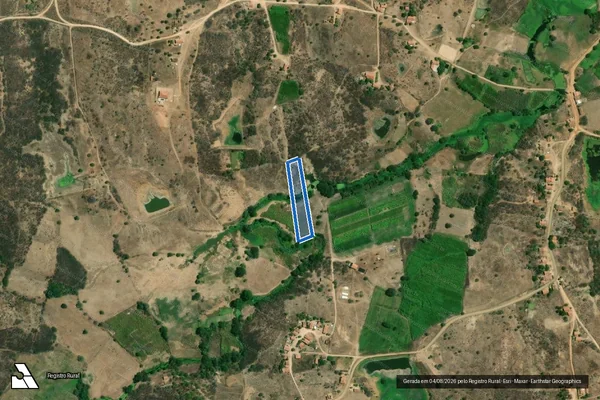 Imagem de satélite de SÍTIO IPUEIRAS ? LOTE 2045 - Parte 1 em Jaguaribe - CE