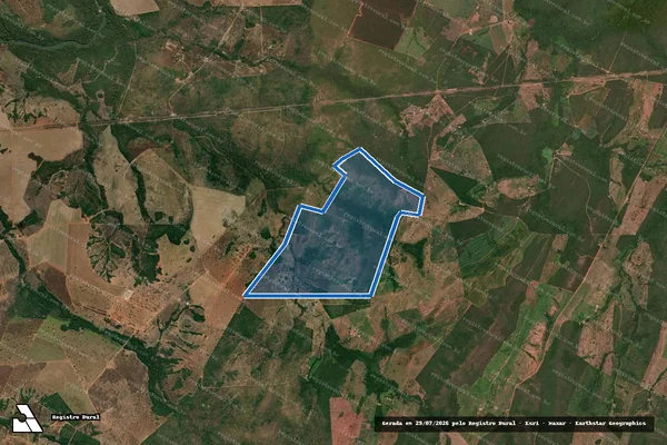 Imagem de satélite de FAZENDA ANGICO em Jaú do Tocantins - TO