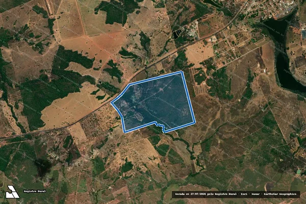 Imagem de satélite de Área Remanescente da Parte do Lote 30, do Loteamento n. 2 Lago Grande - Gleba 01 em Alvorada - TO