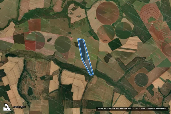Imagem de satélite de ?FAZENDA BEBEDOURO?, LUGAR DENOMINADO "RECANTO DA SAUDADE" - MATRÍCULA 9.446 em Monte Alegre de Minas - MG