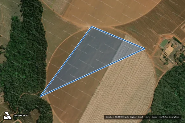 Imagem de satélite de Fazenda São Zeferino - 001 em Presidente Olegário - MG