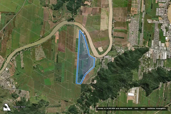 Imagem de satélite de FAZENDA PEREIRA - Parte 1 em Ilhota - SC