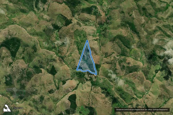Imagem de satélite de FAZENDA CÓRREGO DA PRATA - Parte 1 em Palmópolis - MG