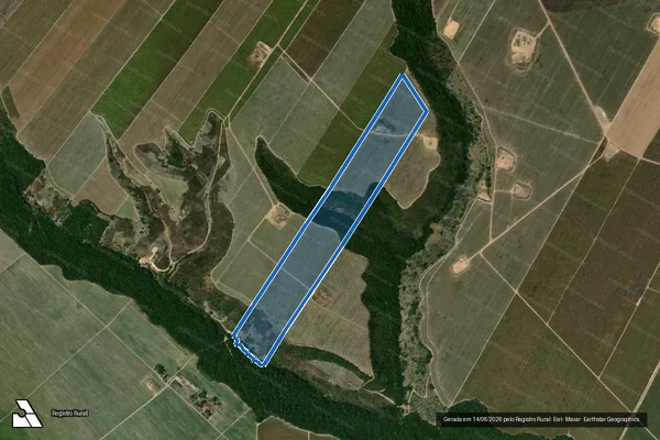 Imagem de satélite de FAZENDA COITÉ 13-REMANESCENTE-C - Parte 1 em São Miguel dos Campos - AL