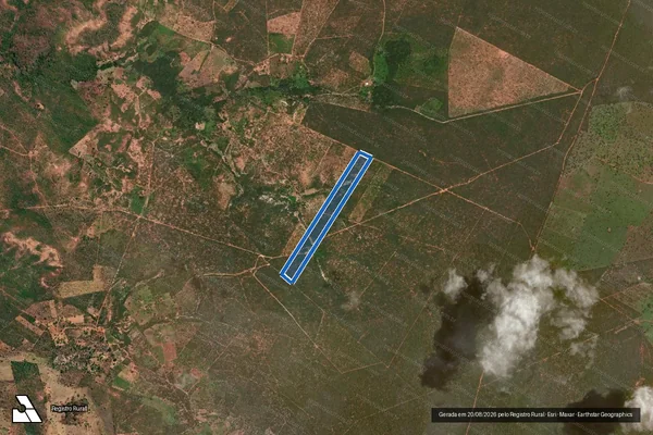 Imagem de satélite de Fazenda Papagaio - Gleba 17 em Brasília de Minas - MG
