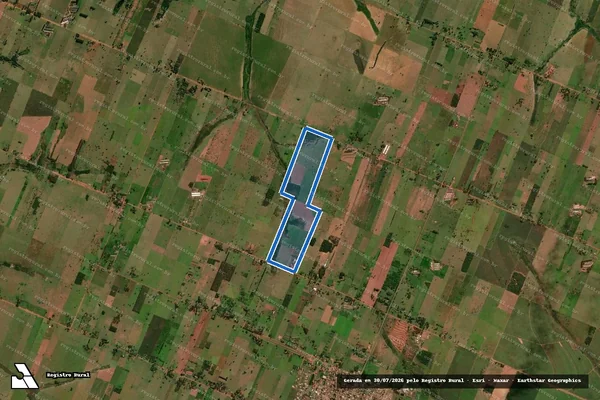 Imagem de satélite de Estância Je - Parte 1 em Glória de Dourados - MS