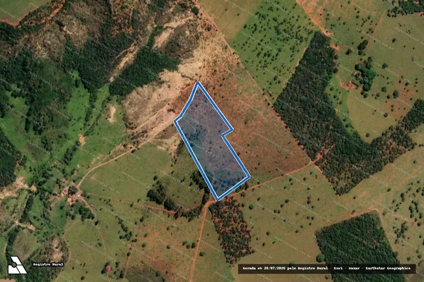 Imagem de satélite de FAZENDA CARRAPATO - PARTE 2 em Lagamar - MG