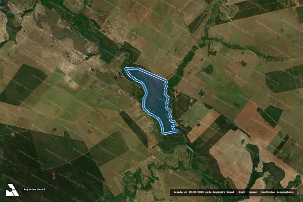 Imagem de satélite de Sítio Barra do Barra Mansa / Parcela 1 em Água Clara - MS