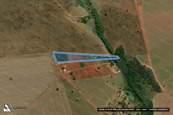 Imagem de satélite de Fazenda Sumidouro Den. Sítio Cabeceira - GLEBA 01 em Indiara - GO