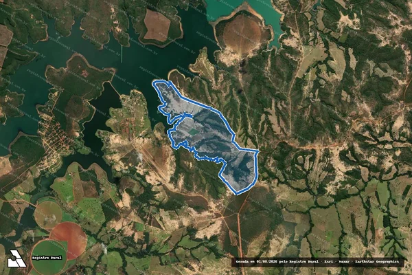 Imagem de satélite de FAZENDA SANTA MARIA DE BAIXO RIBEIRÃO IMPERIO - Parcela 1 em Abaeté - MG