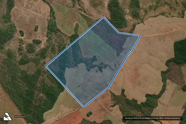 Imagem de satélite de LOTEAMENTO SERRA DO LAJEADO 4ª ETAPA LOTE 136 - Parcela 1 em Tocantínia - TO
