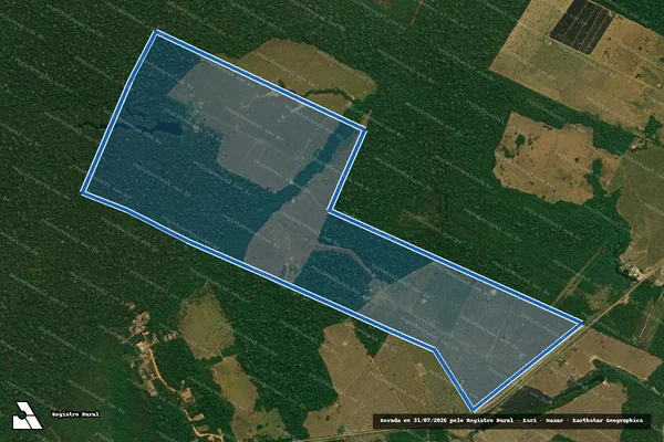 Imagem de satélite de LOTE 20-A DA GLEBA GARÇAS, PROJETO FUNDIÁRIO ALTO MADEIRA DO SETOR GARÇAS em Porto Velho - RO