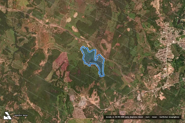 Imagem de satélite de FAZENDA GROTA DO NEGRO E TERCEIRA LAGÔA - 1 em Posse - GO