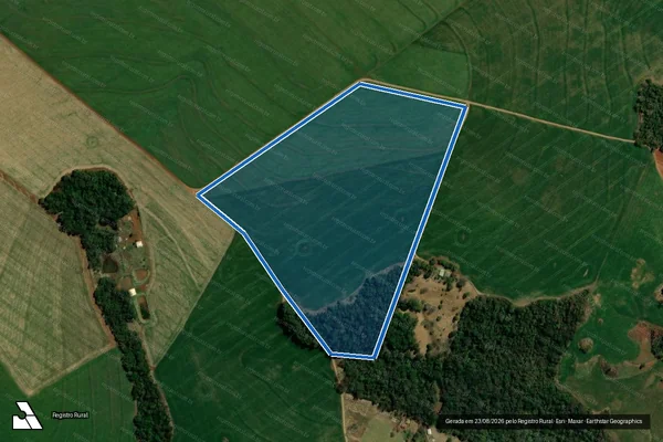 Imagem de satélite de COLONIA CANTU ? LOTE 14 - Parte 1 em Roncador - PR