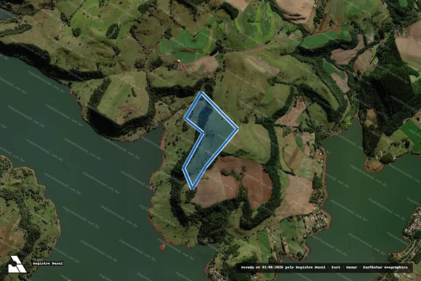 Imagem de satélite de Fazenda Santo Antônio ? Parte do Quinhão n°14 dos Quinhões n°78 e 45-A - Parte 1 em Candói - PR
