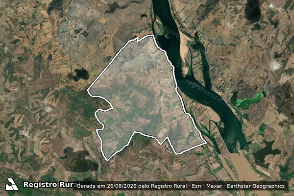 Imagem de satélite de Perimetro - PA Borda da Mata - PARCELA 01 em Canhoba - SE