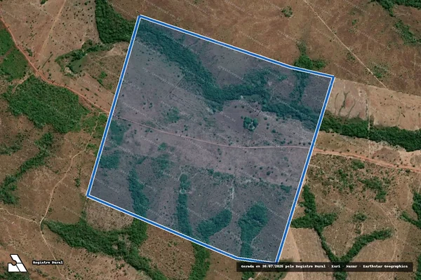 Imagem de satélite de Fazenda Mina D?agua, Parte do Lote 07, do Loteamento Marianópolis, Gleba 08 - Parte 1 em Abreulândia - TO