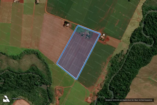Imagem de satélite de LOTE 80 ? PROJETO DE ASSENTAMENTO LAGOA AZUL - LOTE_80 em Rio Brilhante - MS