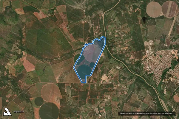 Imagem de satélite de Fazenda Mangues - Parte 1 em Arinos - MG
