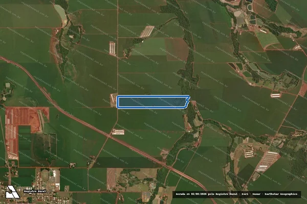 Imagem de satélite de Lote Rural 14, da Gleba 16, do Imóvel Rio Azul Piqueroby - PARCELA 01 em Palotina - PR