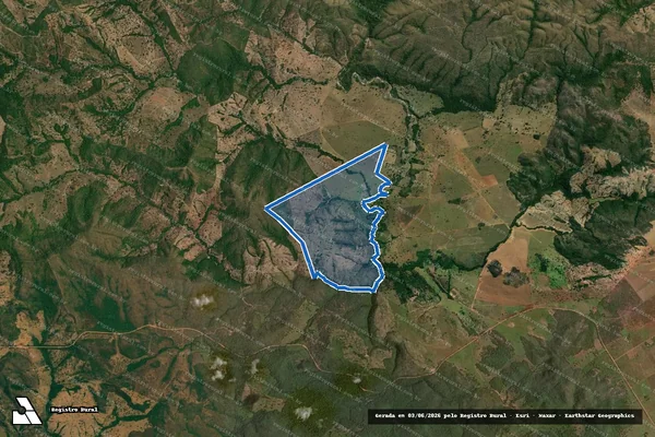 Imagem de satélite de FAZENDA SERRA GRANDE, denominado FAZENDA ENCANTADO ? GLEBA 01 - Parte 1 em Uruaçu - GO