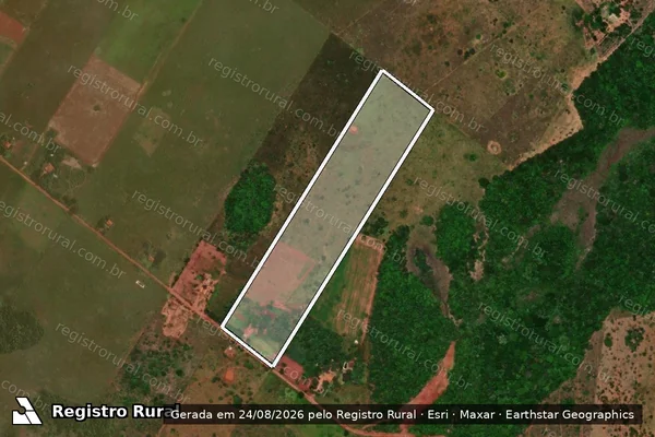 Imagem de satélite de Projeto de Assentamento Eldorado I - Lote  595 em Sidrolândia - MS