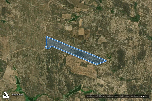 Imagem de satélite de SITIO FIUZA ? LOTE 1615 - Parte 1 em Jaguaribe - CE