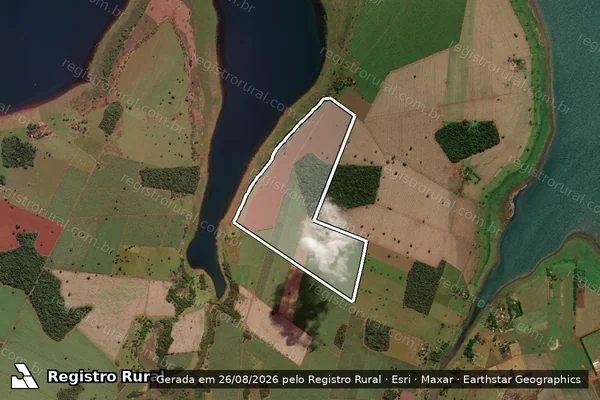 Imagem de satélite de FAZENDA CARIDADE - DEN. CÓRREGO DO SALGADO - Gleba-01 em Araporã - MG