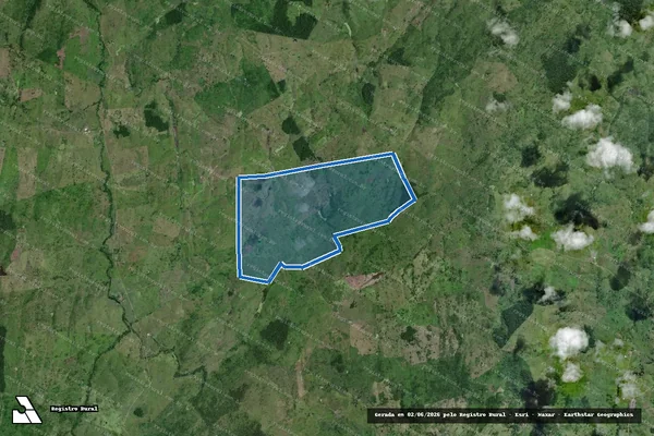 Imagem de satélite de FAZENDA SÃO GERALDO - Matricula 6153 em Jussari - BA