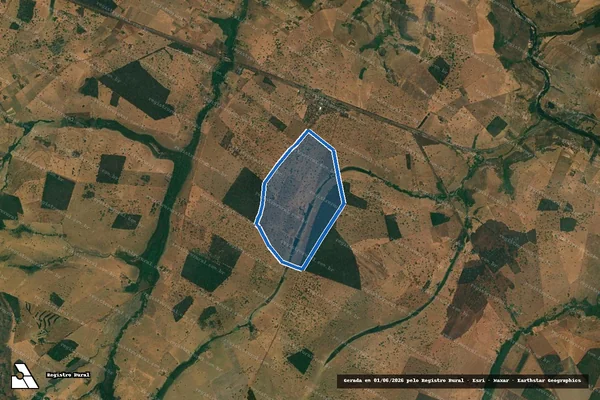 Imagem de satélite de FAZENDA BANDEIRA - 001 em Gurinhatã - MG