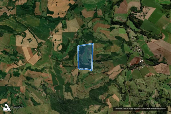 Imagem de satélite de Sitio Santo Antonio - Única em Rio Bonito do Iguaçu - PR