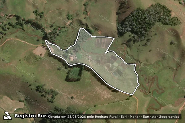 Imagem de satélite de FAZENDA ALEGRE OU GUARANI - 03 em Miradouro - MG