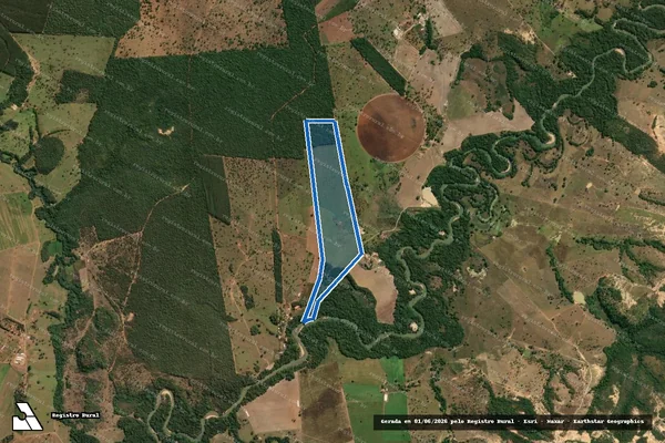 Imagem de satélite de FAZENDA BOA VISTA, lugar Córrego Fundo - PARTE 1 em Martinho Campos - MG