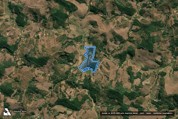 Imagem de satélite de Córrego dos Sapateiros - PARCELA 01 em Ervália - MG