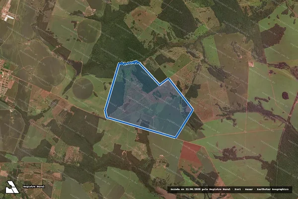Imagem de satélite de FAZENDA SANTA CATARINA - LOTE 06, LOT° FAZ. STO ANTONIO, GLB 07, 4ª ETAPA, FLS.A - Parte 1 em Cariri do Tocantins - TO