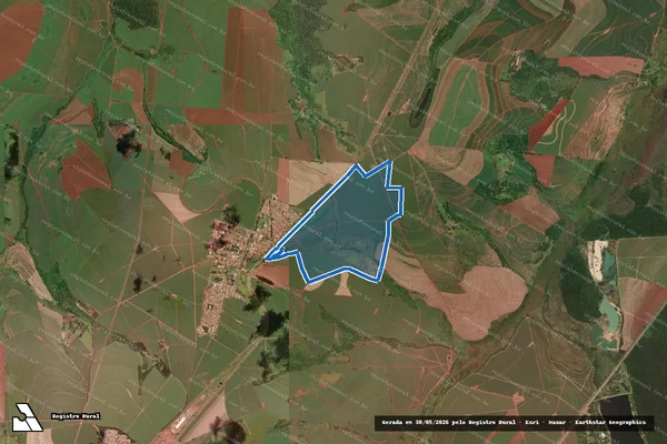 Imagem de satélite de Fazenda Cruzeiro Gleba "B" - Fazenda Cruzeiro Gleba B1 em Santa Lúcia - SP