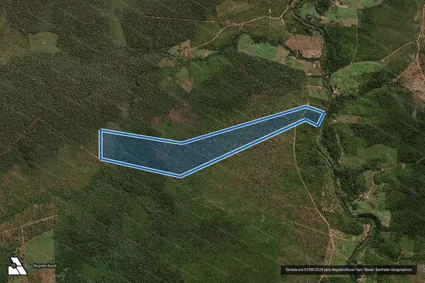 Imagem de satélite de FAZENDA CANUDOS E VAMOS VENDO - Gleba PARTE VII em Grajaú - MA
