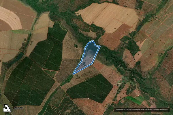Imagem de satélite de Fazenda da Vargem - Parte 1 em Monte Alegre de Minas - MG