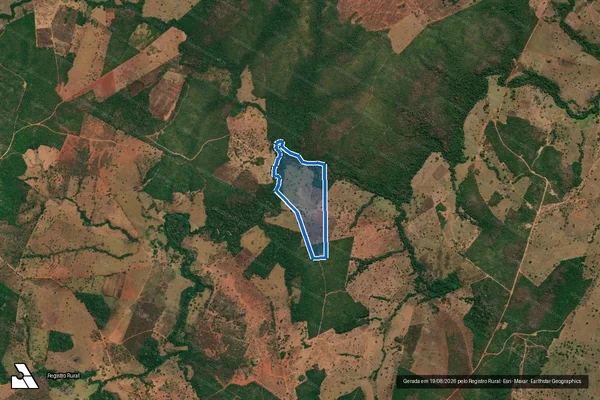 Imagem de satélite de FAZENDA SÃO RAIMUNDO - PARTE 02 em Minaçu - GO