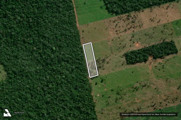Imagem de satélite de SÍTIO NOSSA SENHORA APARECIDA  LOTE 46 em São Francisco do Guaporé - RO